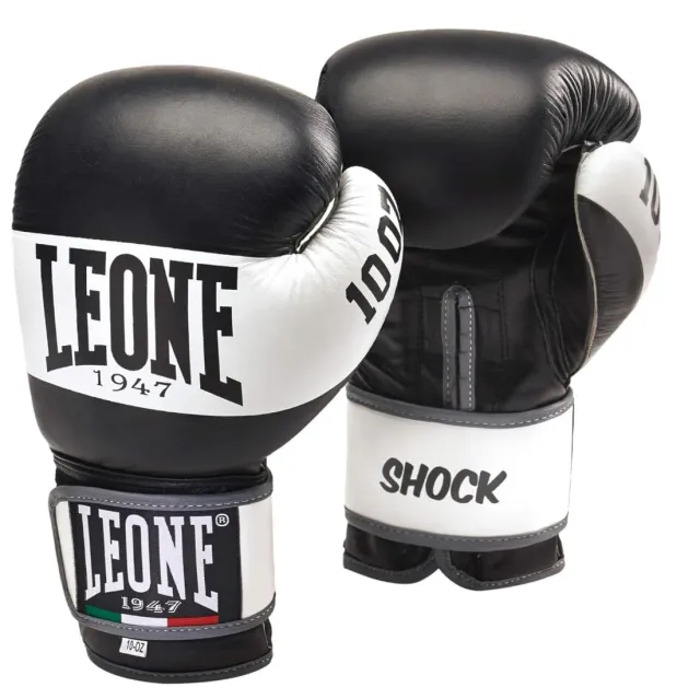 Leone1947 Shock Guantoni Boxe Pelle 10 oz Nero