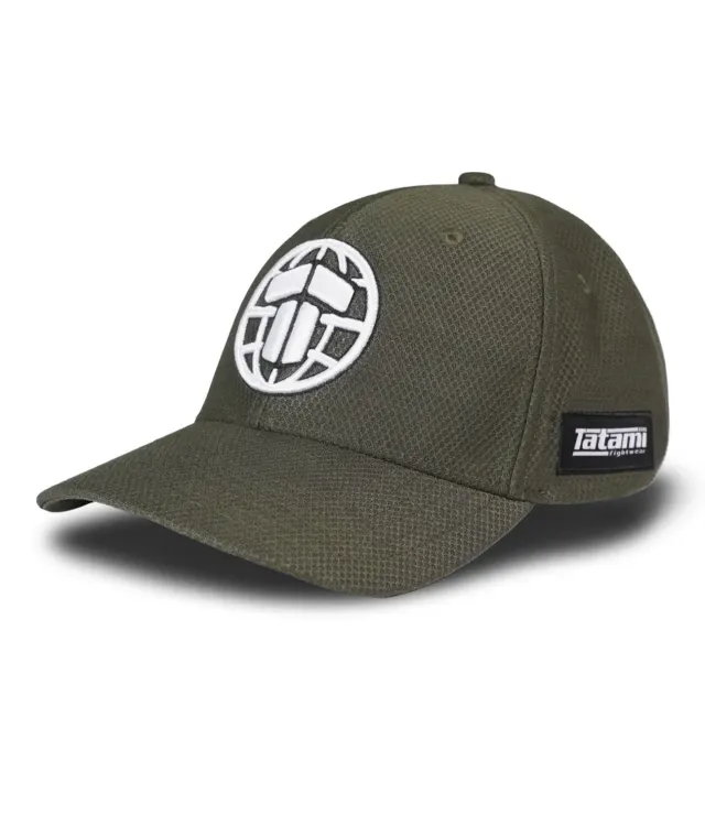 Tatami T Logo cappellino kaki bianco 6 pannelli