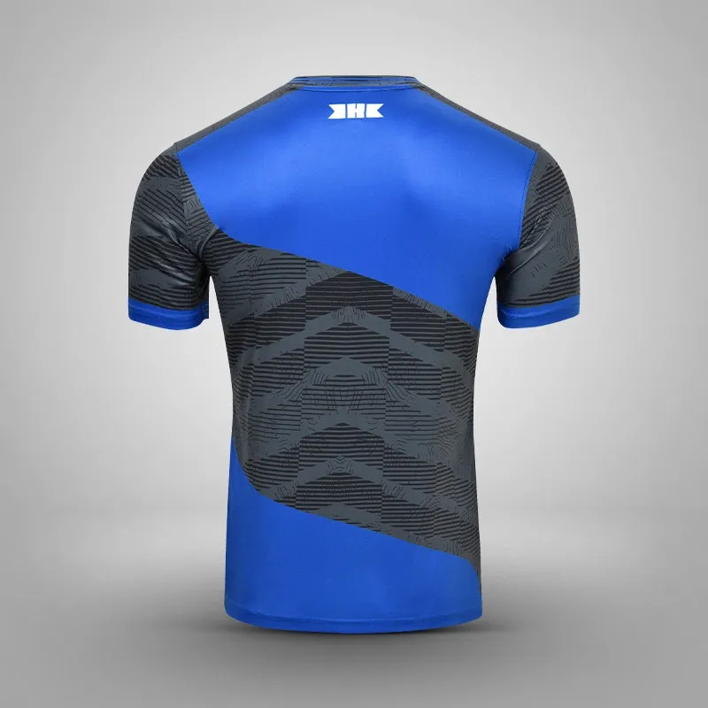RDX Brave B2 Maglietta Walkout Blu Palestra 160gsm