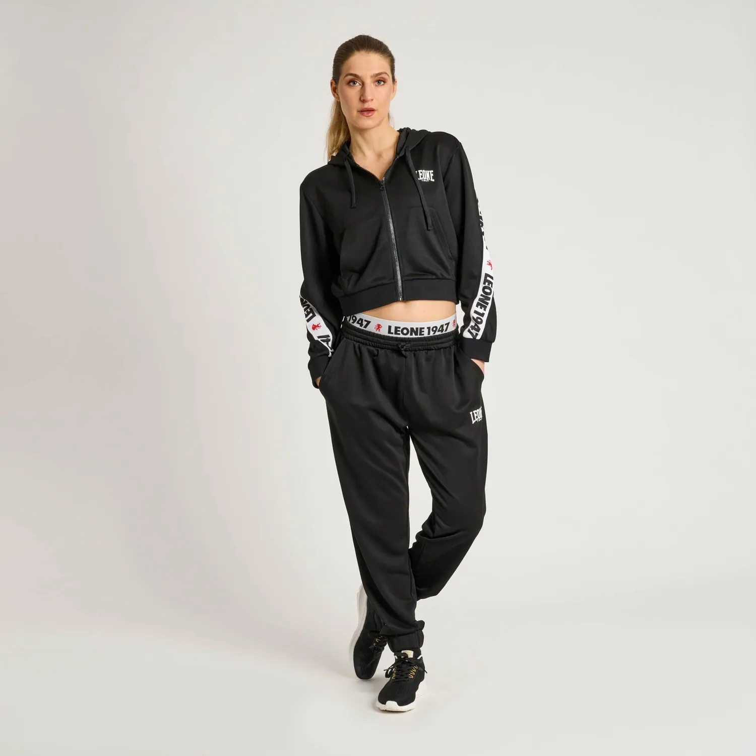 Leone 1947 Stripe 47 ABX213 felpa donna con zip
