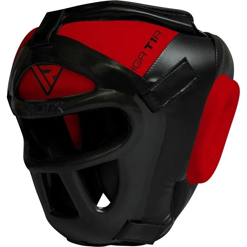 RDX T1 casco boxe nero con griglia facciale removibile
