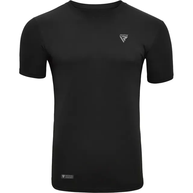 RDX T2 maglietta palestra nera traspirante