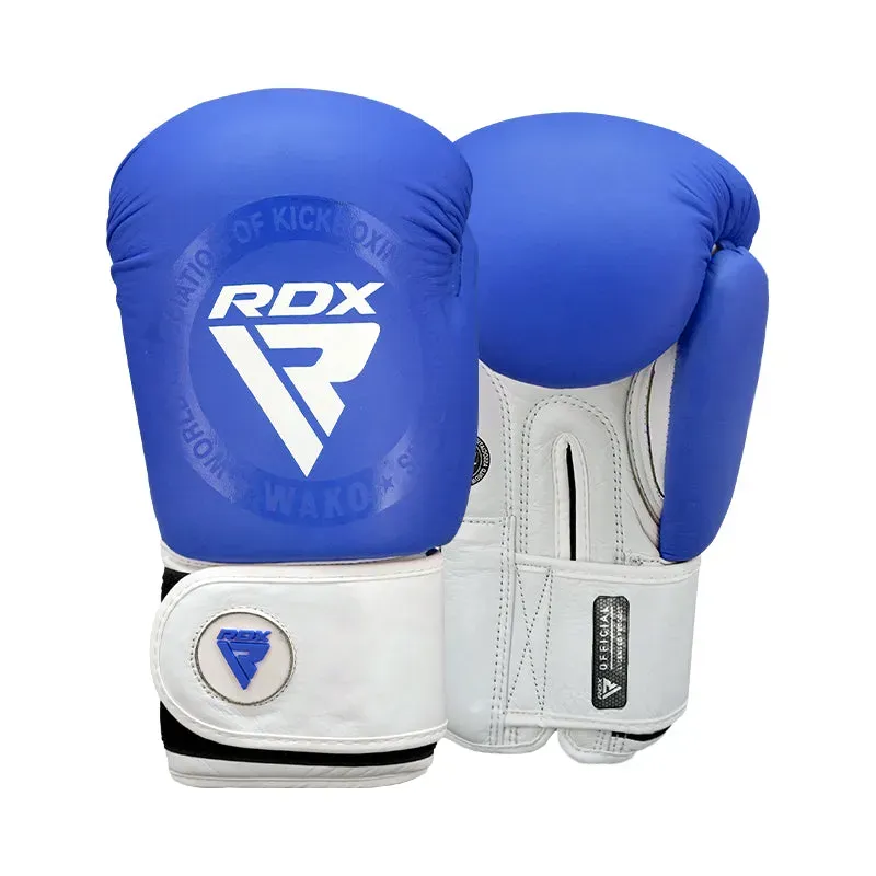RDX T1 WAKO Guantoni Boxe Blu 14oz Pelle Vera