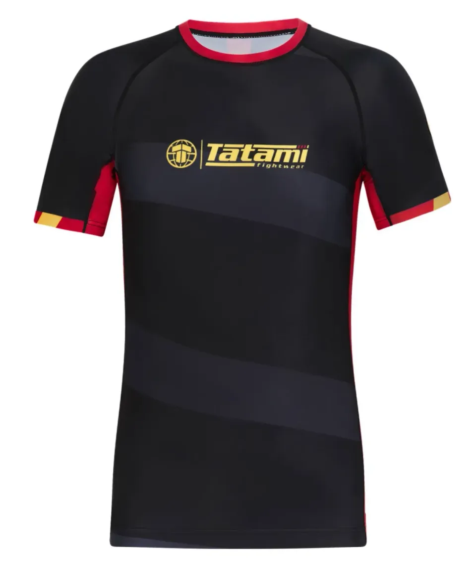 Tatami Fightwear Nomad rash guard bambino nero rosso 9-11