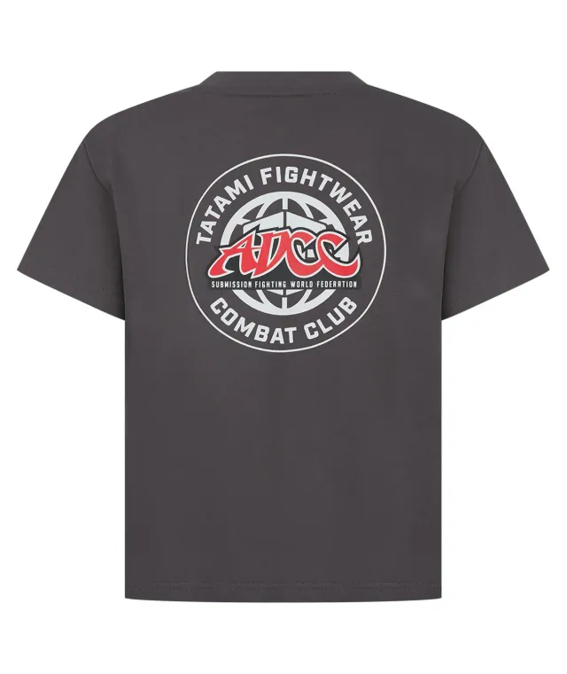 Tatami ADCC Combat Club t-shirt bimbo grigia 7-8 cotone