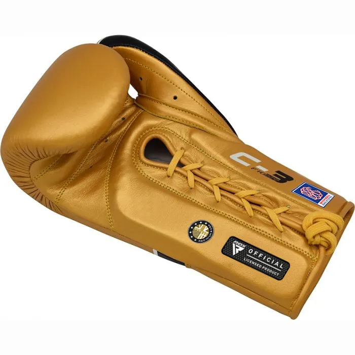 RDX C3 Guantoni Boxe Pelle Lacci 10oz
