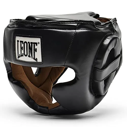 Leone casco boxe bambino pelle S parazigomi
