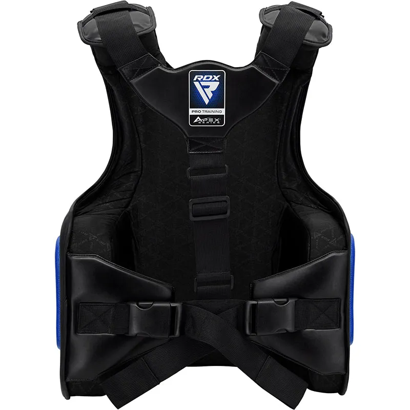 RDX Apex Corpetto Boxe Coach Pelle Rossa Blu