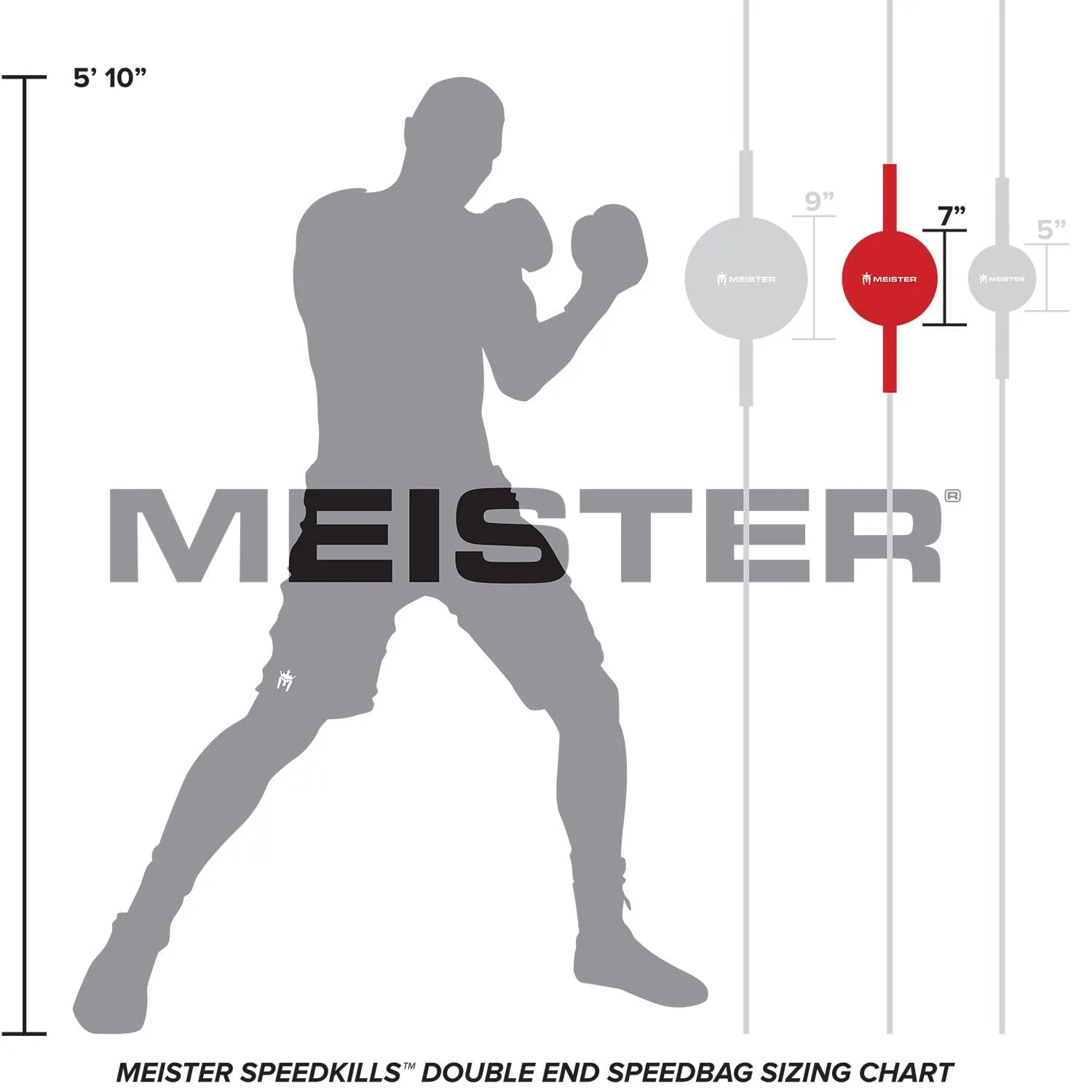 Meister SpeedKills Sacco Velocità Pelle Doppio M 17,8 cm