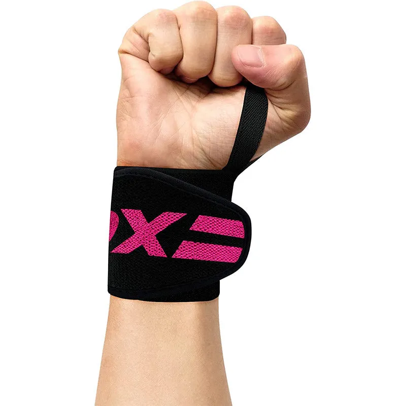 RDX W2 Polsini polso bodybuilding rosa elastici