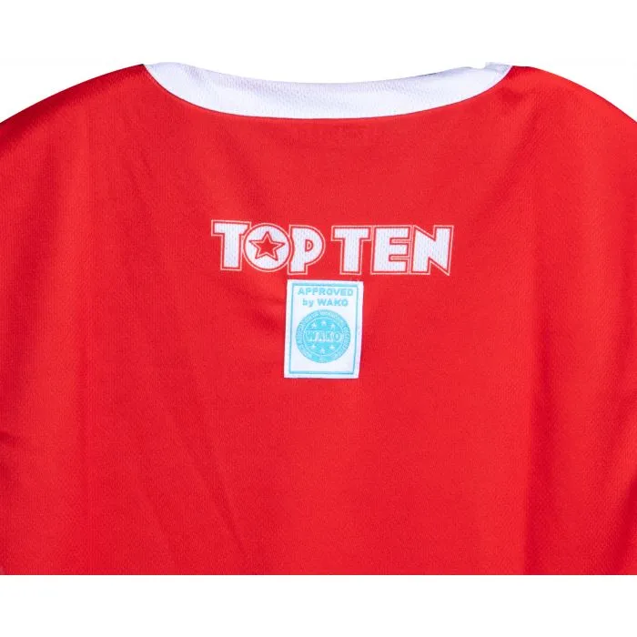 TOP TEN WAKO Kick Light T-Shirt Kickboxing Poliestere