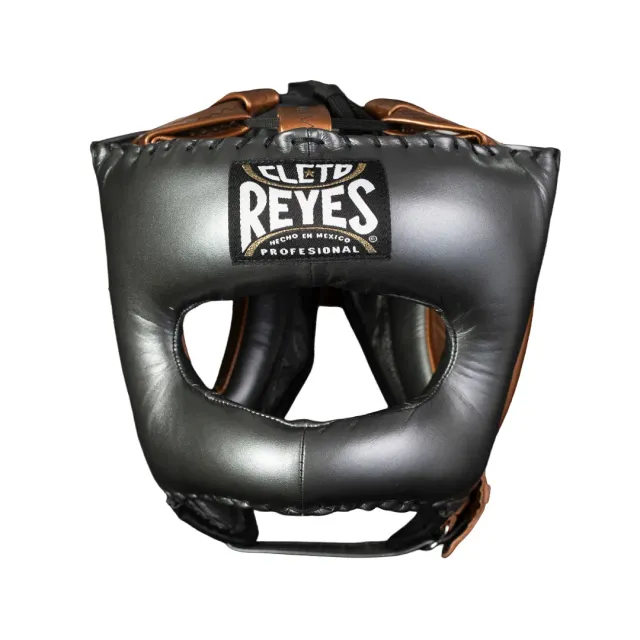 Cleto Reyes Tradicional caschetto boxe pelle grigio-rame