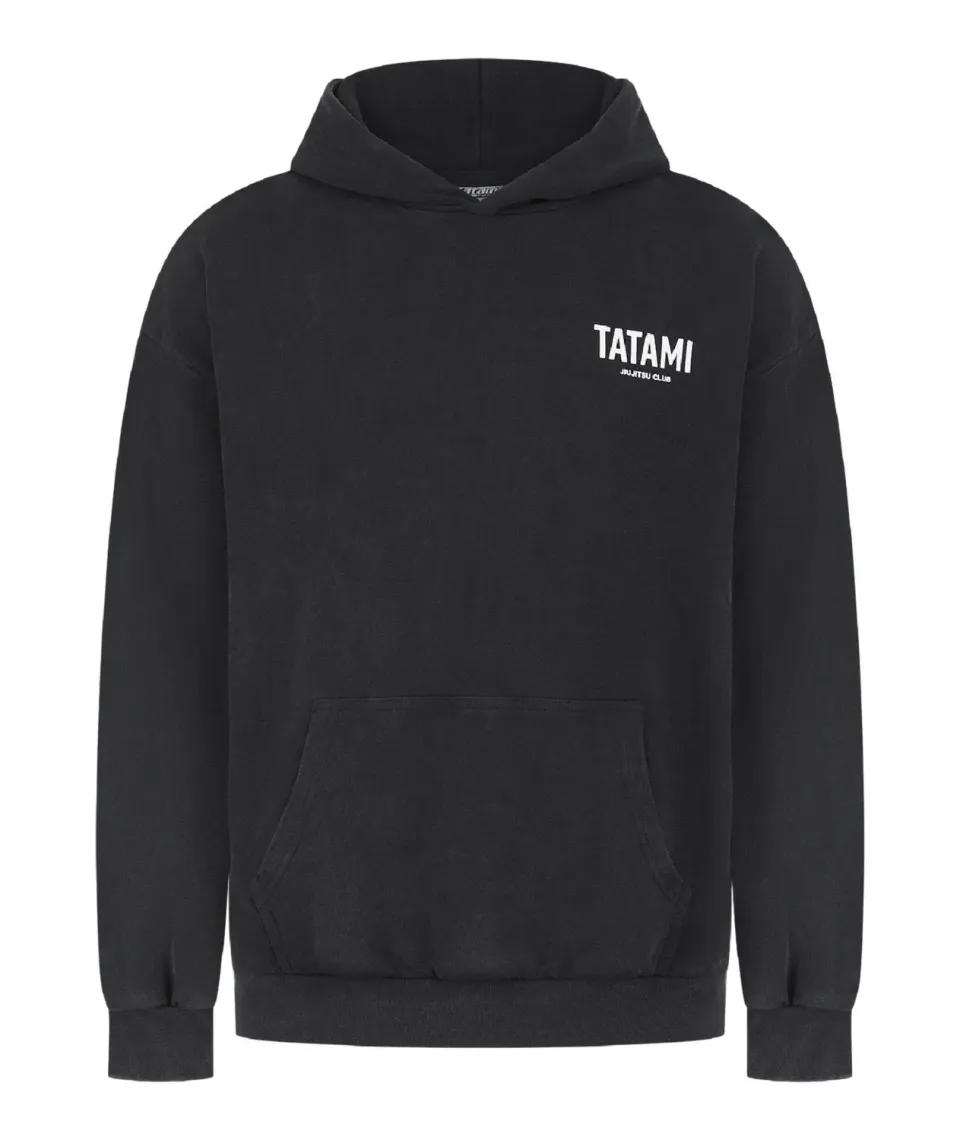 Tatami JJ Club Stonewashed Hoodie felpa grigia cotone