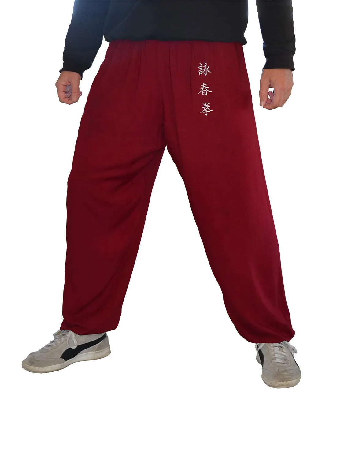 TAO Wing Chun pantaloni viscosa arti marziali Bordeaux Kung Fu