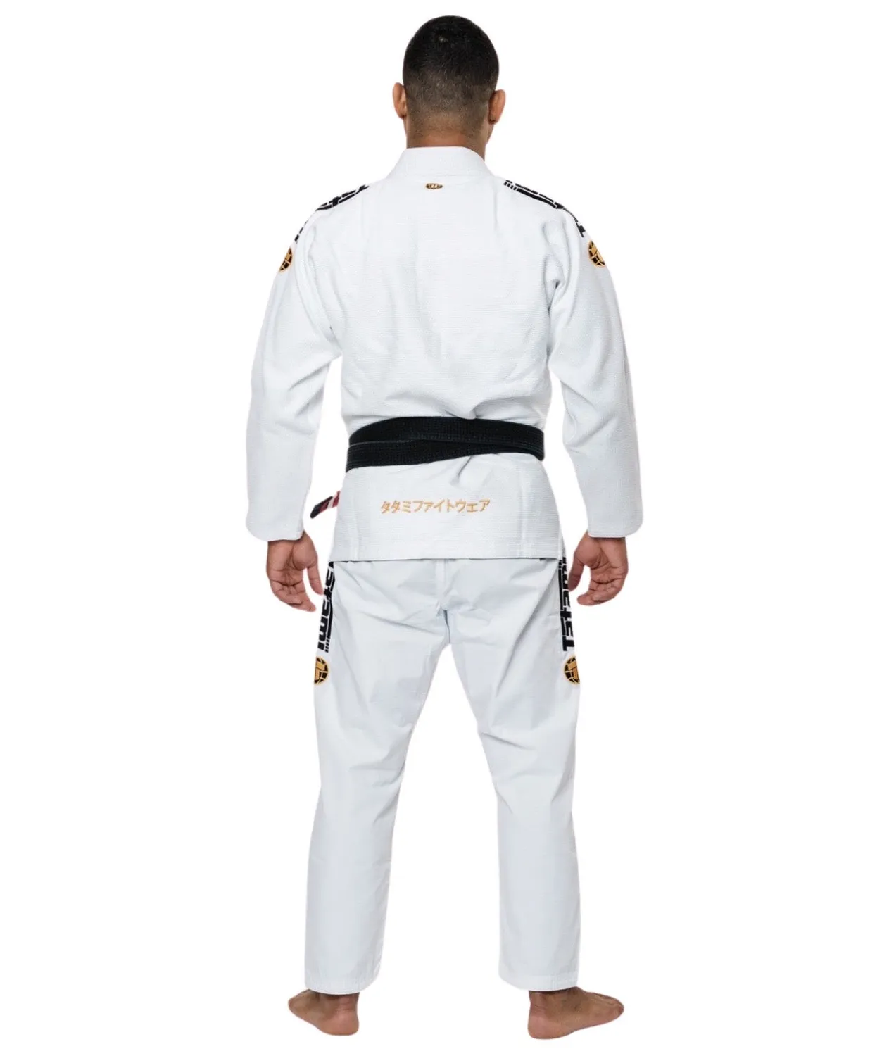 Tatami Estilo Gold Label kimono BJJ bianco pearl weave