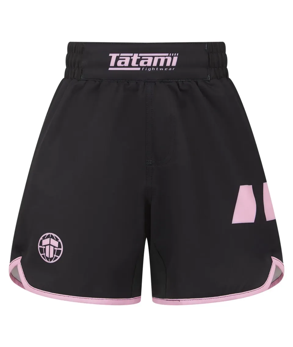 Tatami Nomad shorts bimbo grappling rosa neri riciclati
