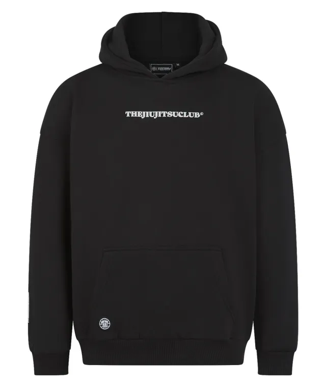 Tatami The Club Oversized Hoodie felpa nera cotone