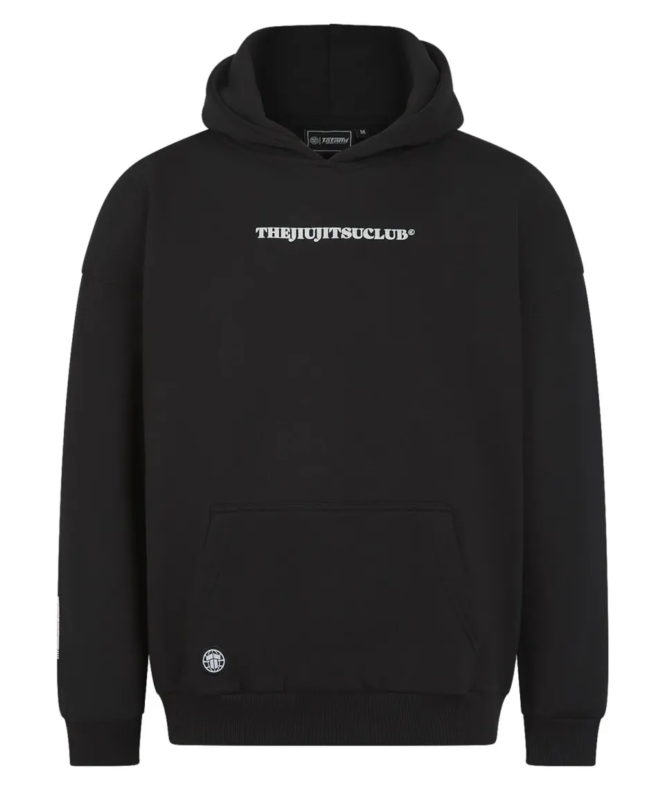 Tatami The Club Oversized Hoodie felpa nera cotone
