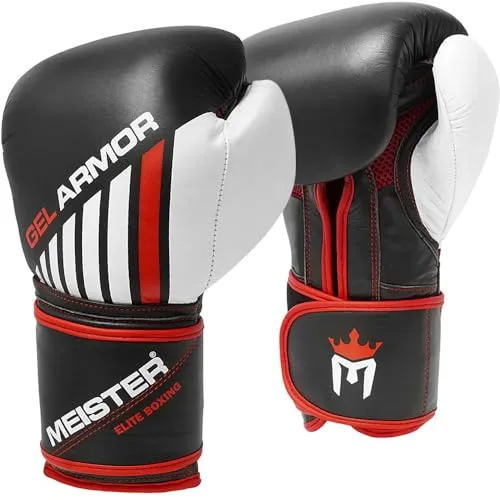 Meister Gel Armor guantoni boxe pelle 16 oz neri