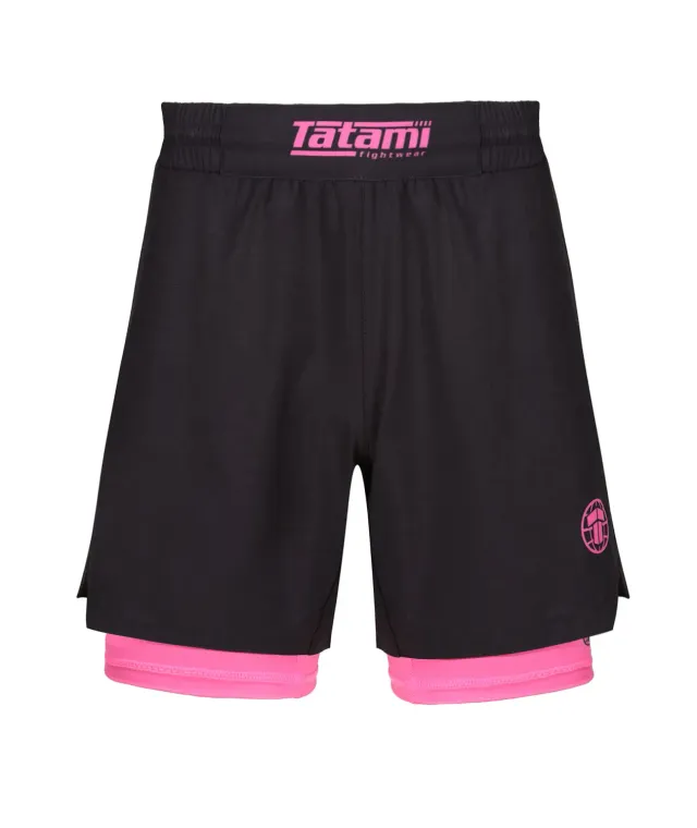 Tatami Dual Layer Grappling Shorts donna rosa