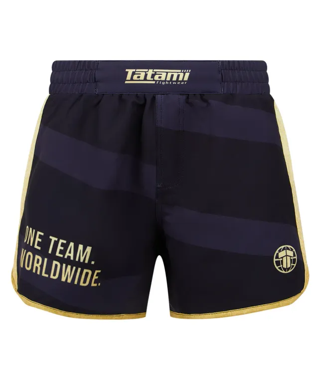 Tatami Team shorts grappling nero oro riciclati uomo