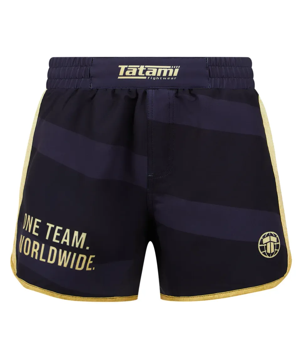 Tatami Team shorts grappling nero oro riciclati uomo