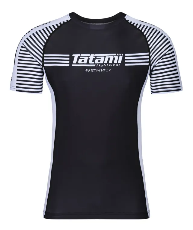 Tatami IBJJF Ranked rash guard bianca maniche corte