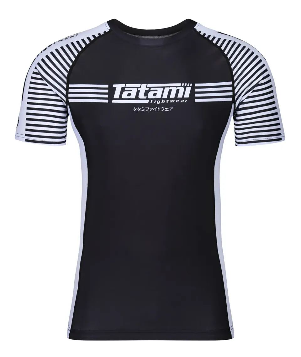 Tatami IBJJF Ranked rash guard bianca maniche corte