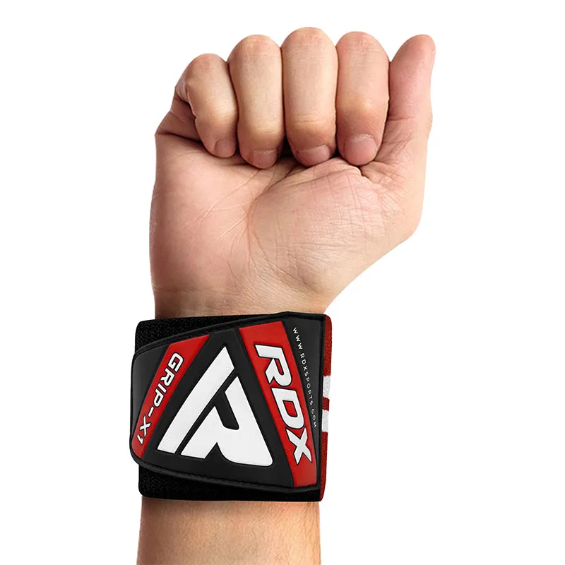 RDX W4 Polsiere Sollevamento Pesi Rosse M Elastiche