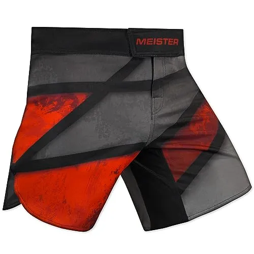 Meister Red Rage pantaloncini MMA rossi mezza coscia