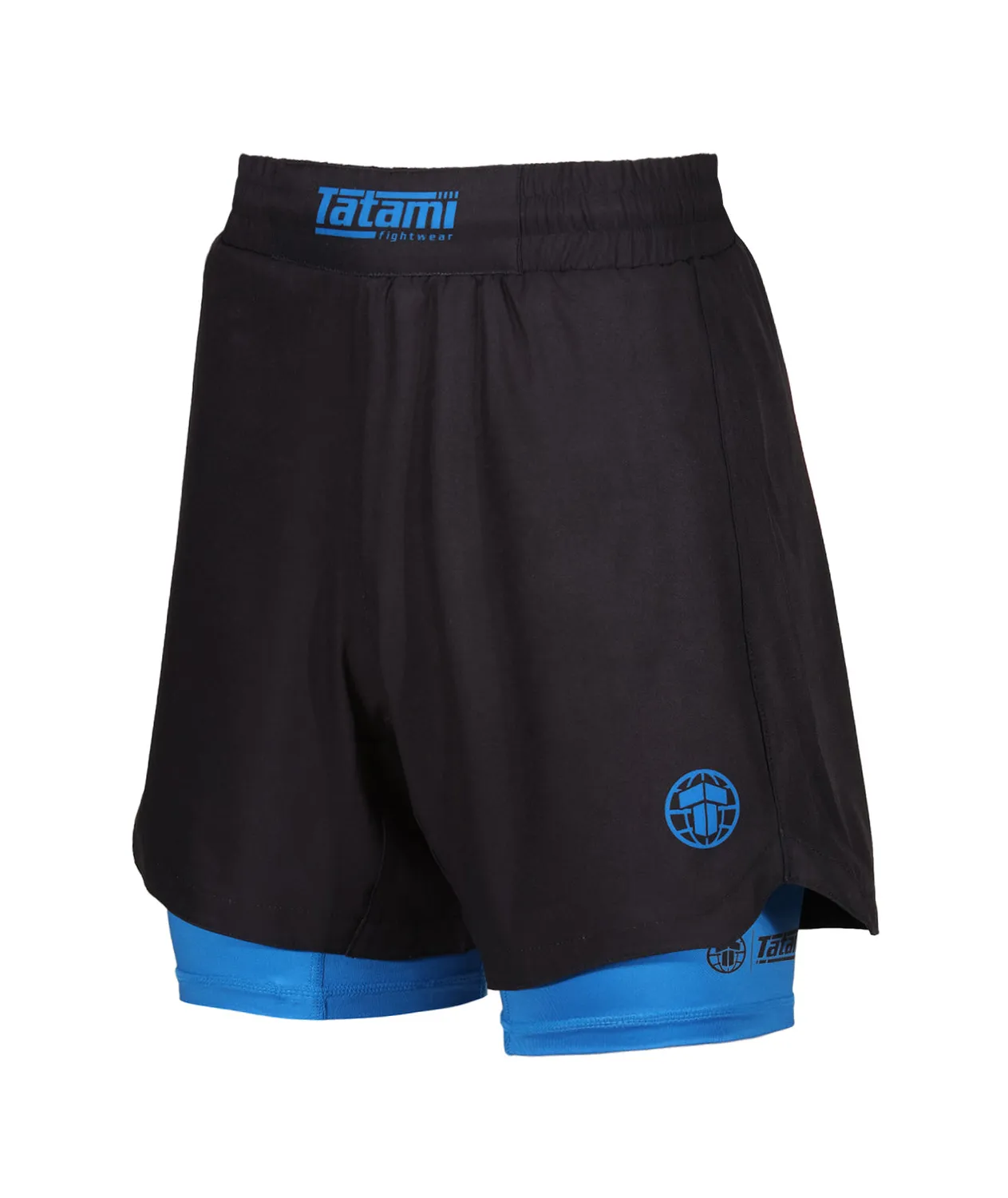 Tatami Fightwear Dual Layer Ladies shorts grappling blu 2 in 1