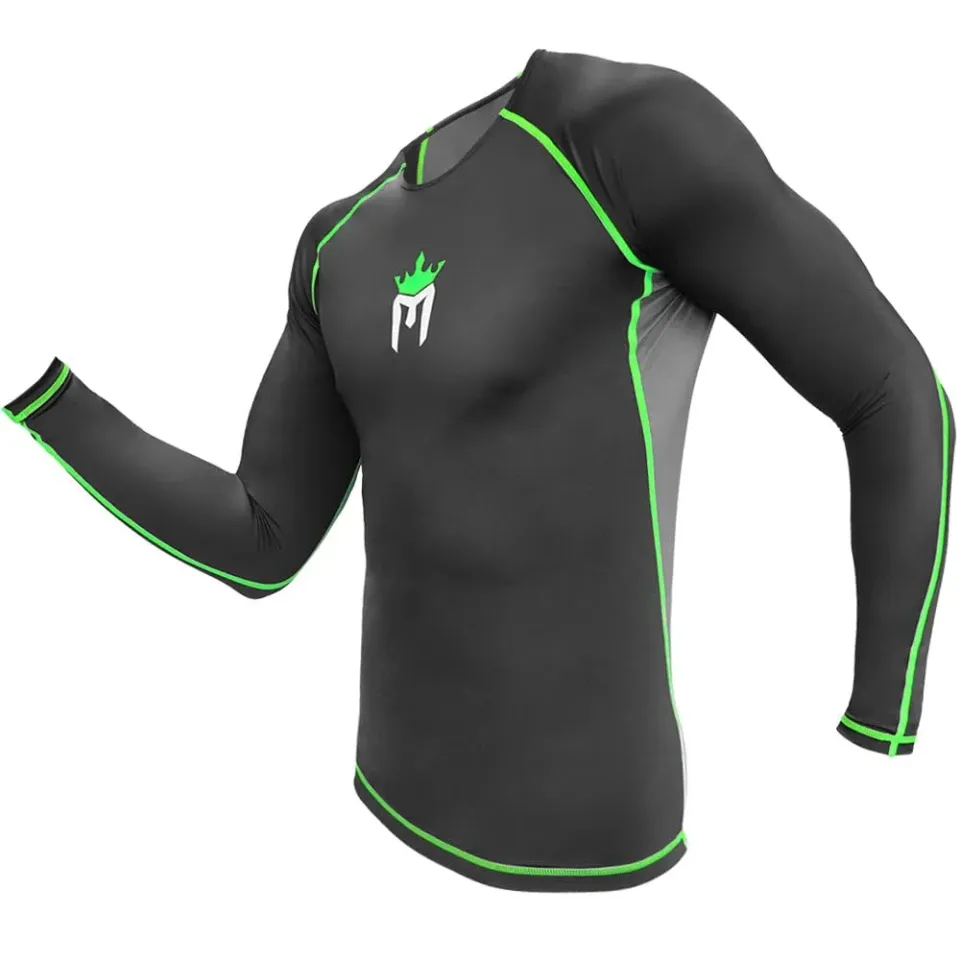 Meister MMA rashguard maniche lunghe nero-verde