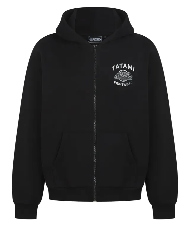 Tatami X ADCC felpa oversize nera zip cappuccio