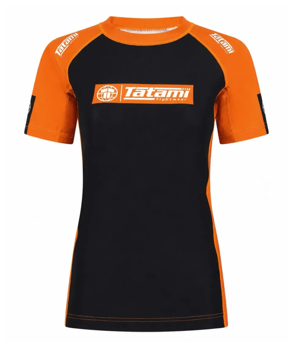 Tatami Fightwear IBJJF Ranked Rash Guard Donna Arancione leggera