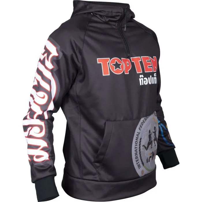 TOP TEN Pee Pong felpa cappuccio muay thai poliestere