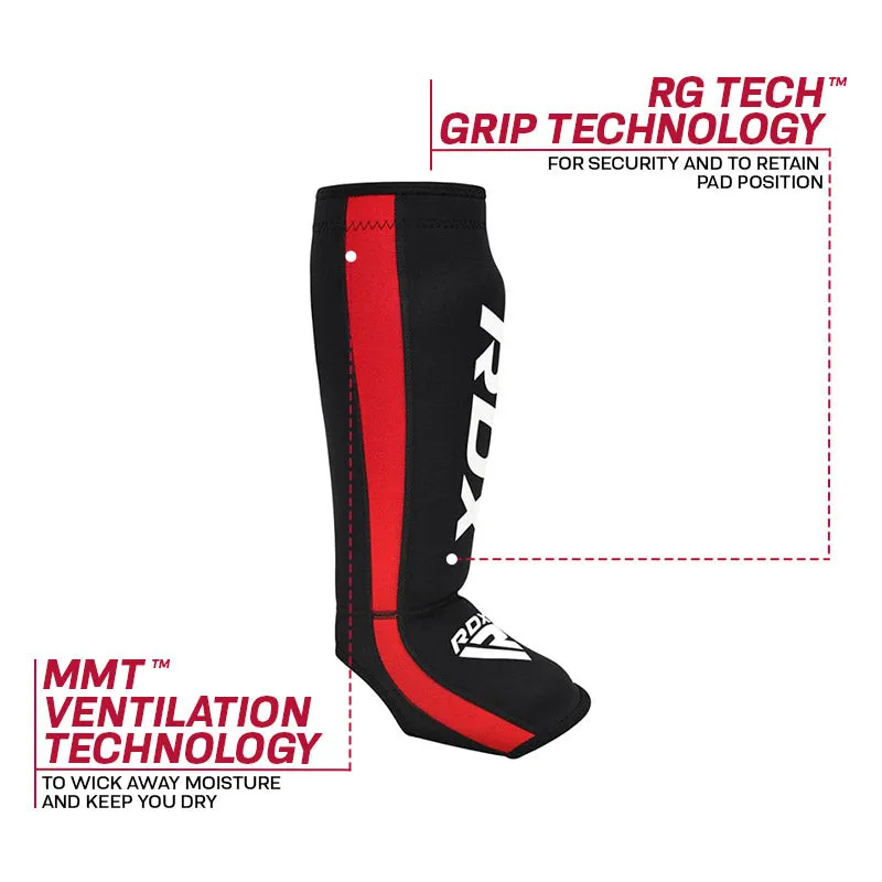 RDX T6 Parastinchi Neoprene Rossi Protezione MMA