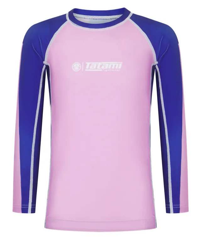 Tatami Contrast rash guard bimbo manica lunga rosa navy