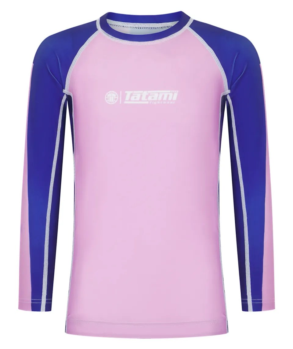 Tatami Contrast rash guard bimbo manica lunga rosa navy