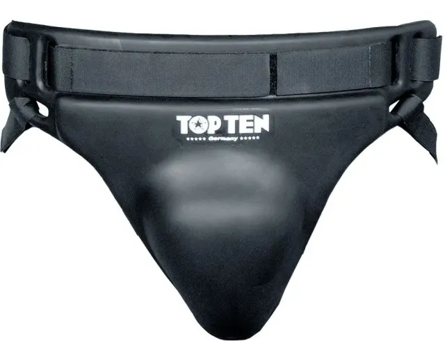 TOP TEN Conchiglia boxe nera con sospensorio uomo