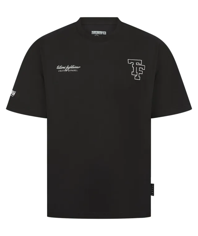 Tatami Fightwear Basic Oversized maglietta nera cotone 210 gsm