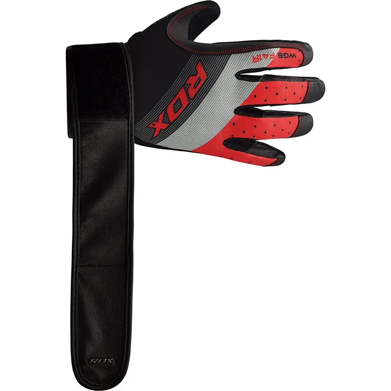RDX F41 guanti palestra dita intere pelle sostegno polso