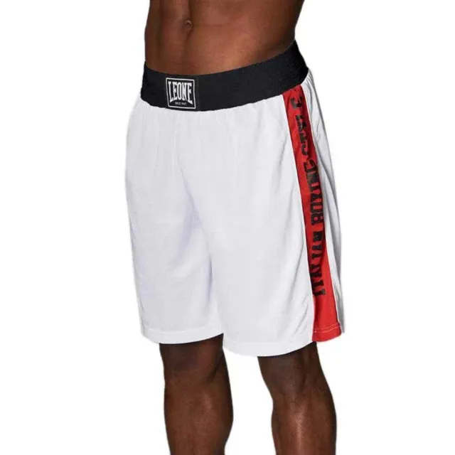 Leone1947 pantaloncini boxe bianco M mesh traspirante