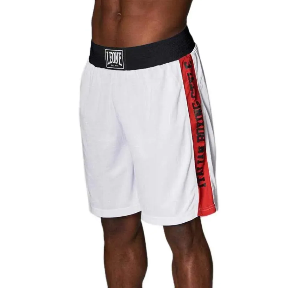 Leone1947 pantaloncini boxe bianco M mesh traspirante