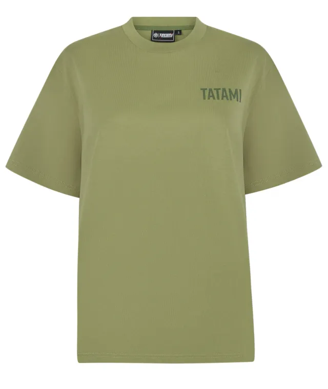 Tatami Fightwear Ladies Oversized T-Shirt maglietta verde cotone