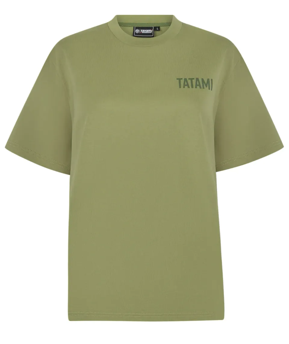 Tatami Fightwear Ladies Oversized T-Shirt maglietta verde cotone