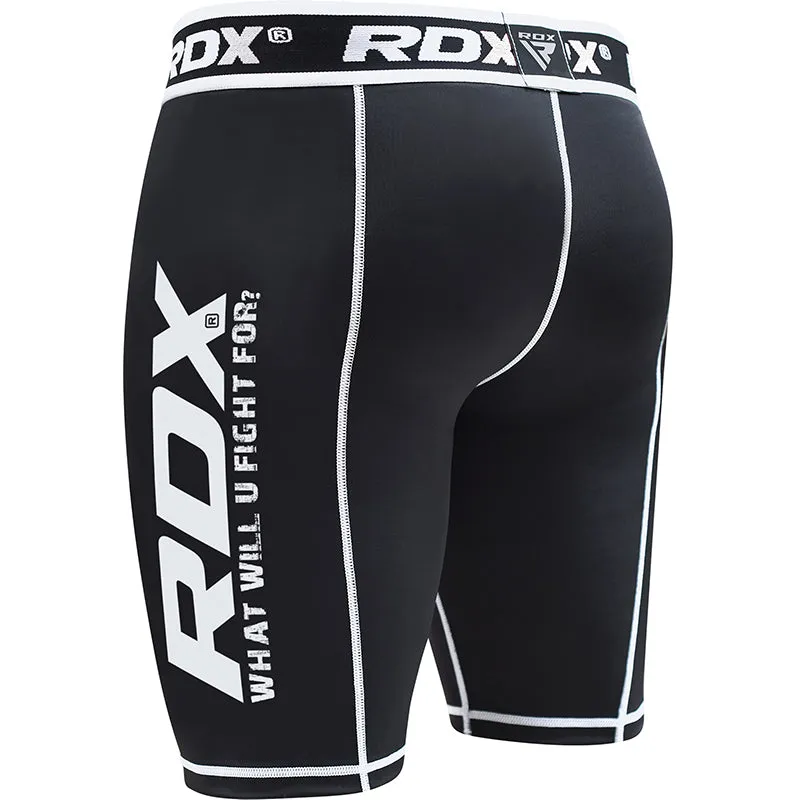 RDX X14B pantaloncini compressione neri antimicrobici