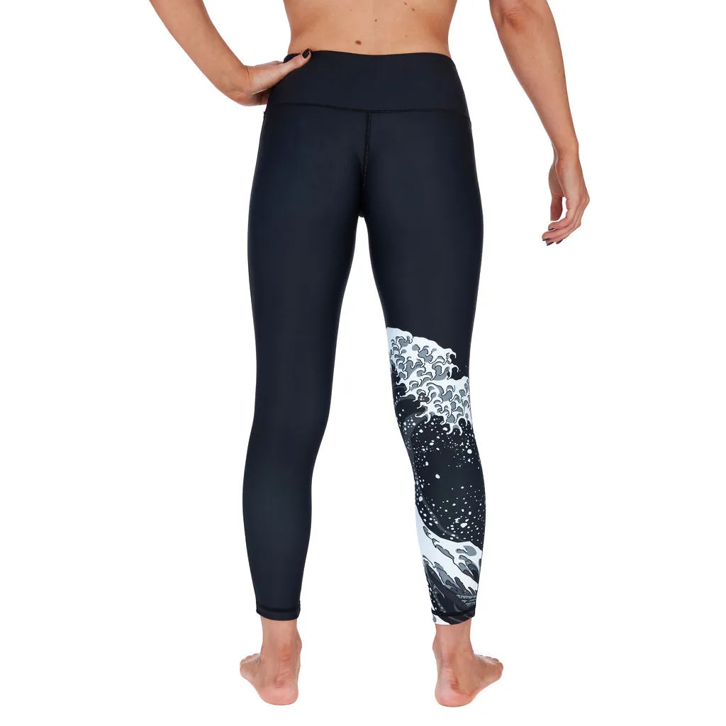 Tatami Kanagawa Leggings Donna Neri Elasticizzati