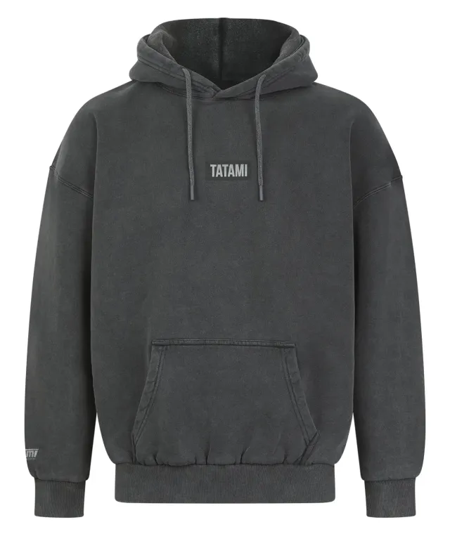 Tatami Fightwear Icon Hoodie Felpa Grigia Stonewashed 350 GSM