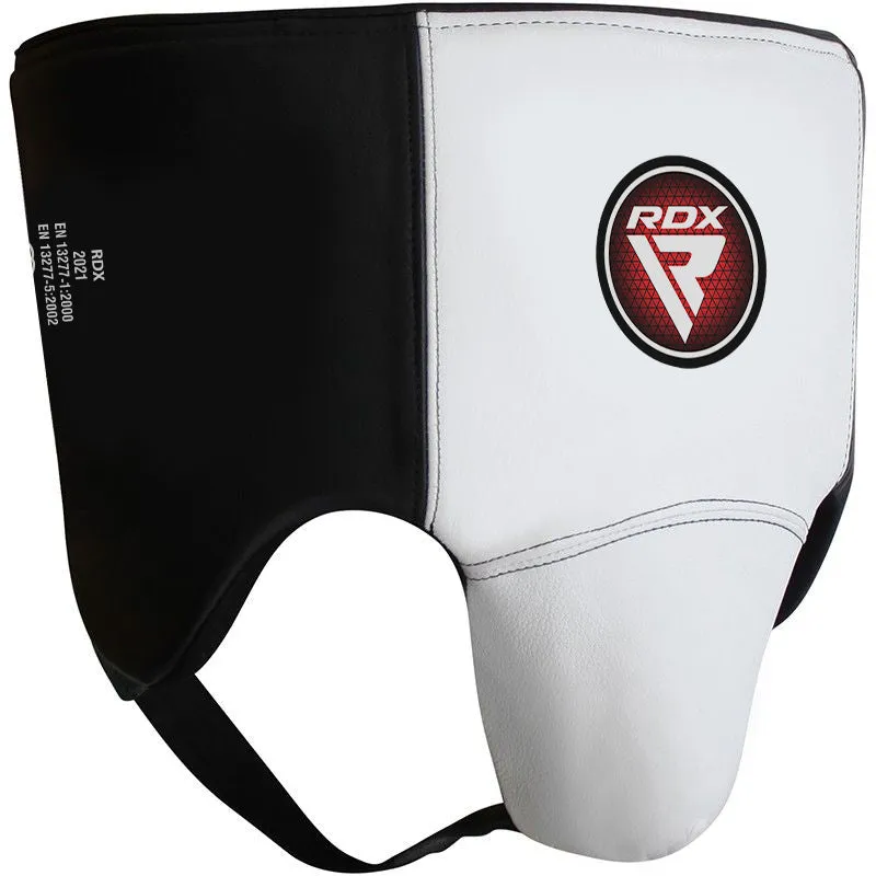 RDX L1 Conchiglia MMA Pelle Gel Bianca Protezione