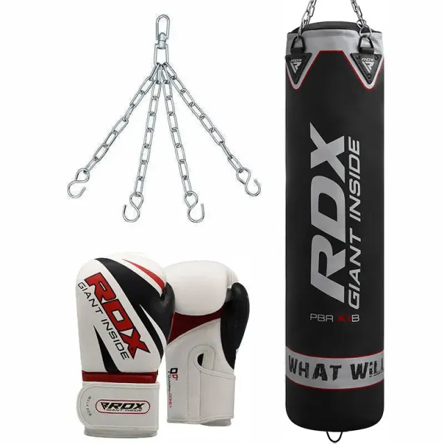 RDX X1 Sacco da Boxe con Guanti Maya Hide Kit 3 Pezzi